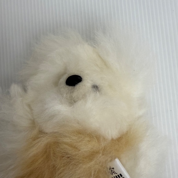 Simply Naturals Real Alpaca Fur Cream Teddy Bear Plush 7"  Peru Super Soft! EUC - Picture 3 of 4